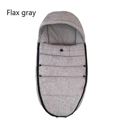 (Linen grey) Universal 6-36M Winter Baby Stroller Footmuff Warm Sleep Sack Snowproof For Yoya YO