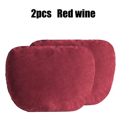 (2pcs Red wine) ForBell Car Headrest Four Seasons General Purpose Vehicle Headrest Neck