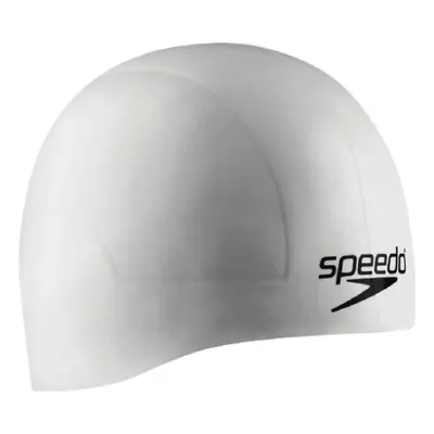 Speedo Unisex-Adult Swim Cap Silicone Aqua V White Large