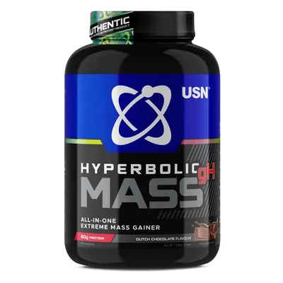 USN Hyperbolic Mass Dutch Chocolate 2kg: High Calorie Mass Gainer Protein Powder for Muscle Buil