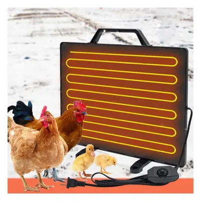 (EU Plug) Chicken Coop Heater With Temperature Adjustable,160w Radiant Heat Flat Panel Chicken H