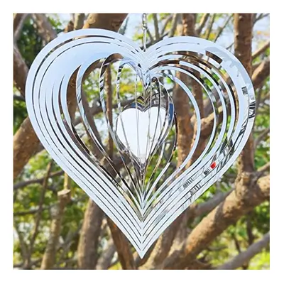 Stainless Steel Garden Wind Spinner Hanging Kinetic Wind Sculpture Garden Decor For Indoor Outdo