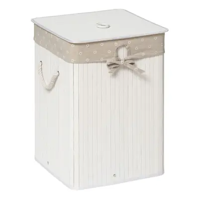 Premier Housewares Kankyo White Square Laundry Hamper