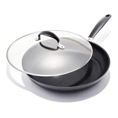 OXO Good Grips 12" Frying Pan Skillet with Lid, 3-Layered German Engineered Nonstick Coating, St