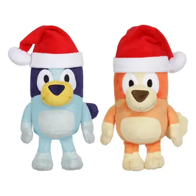 BLUEY 7-8"" Plush Soft Toy Bundle includes Festive and Bingo Christmas