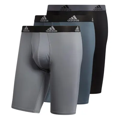 adidas Men's Performance Long Boxer Brief Underwear (3-Pack) Onix Gre