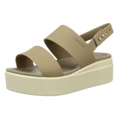 Crocs Women's Brooklyn Low Wedges Platform Sandals Khaki/Bone