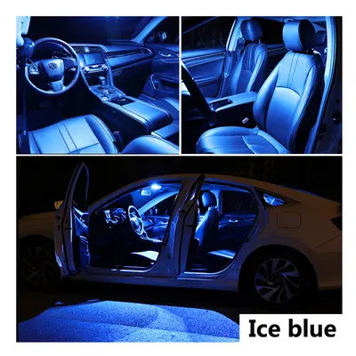 (C-Elysee 11PCS, ice blue) Canbus LED Interior Light Kit For Citroen C1 C2 C3 C4 C5 C6 C8 Grand