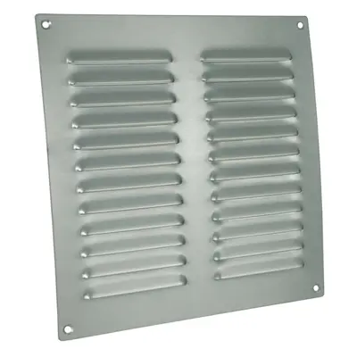 242 x 242mm Hooded Louvre Airflow Vent Satin Chrome Internal Door Plate