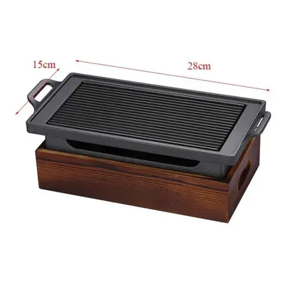 (brown,black, 28x15cm) Smokeless Portable Bbq Grill Korean Japanese Barbecue Grill Charcoal Bbq 