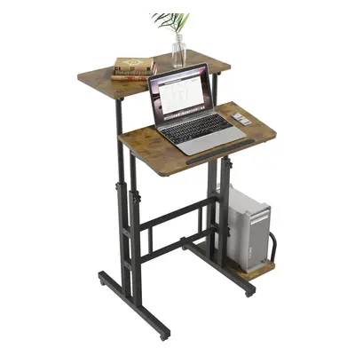 Height-Adjustable Computer Desk Rolling Mobile