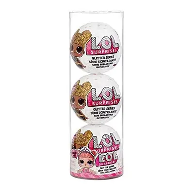 L.O.L. Surprise! 576129EUC LOL Exclusive Glitter Dolls 3-Pack Style Assorted-with 20+ Surprises 