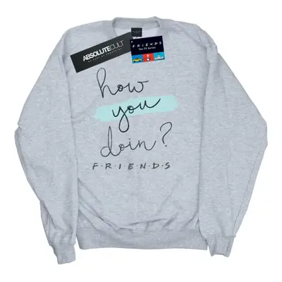 (XXL, Sports Grey) Friends Womens/Ladies How You Doin? Handwriting Sweatshirt