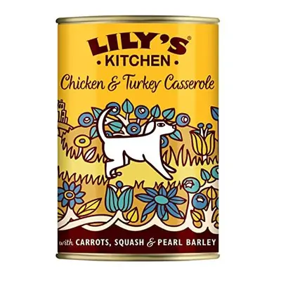 Lily's Kitchen Natural Adult Wet Dog Food Tin Chicken & Turkey x 400g