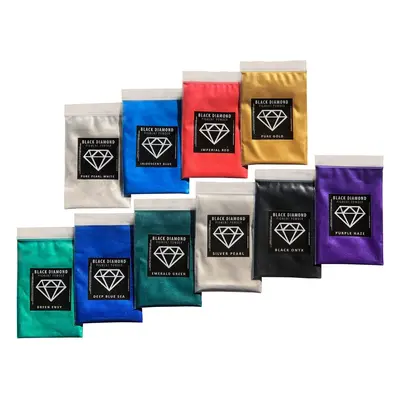 BLACK DIAMOND PIGMENTS **Variety Pack 4** Cosmetic Grade Natural Mica Powder|Pearlescent Pigment