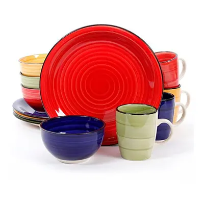 Gibson Piece Color Vibes Stoneware Dinnerware Set for