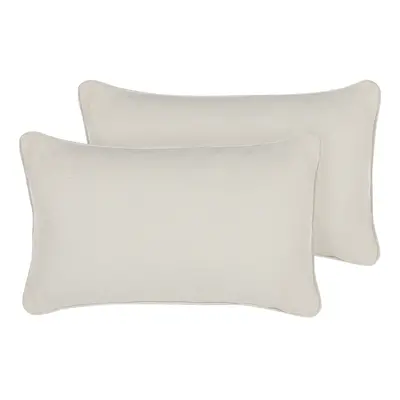 Set of Decorative Cushions HELIOTROPE x cm White Solid