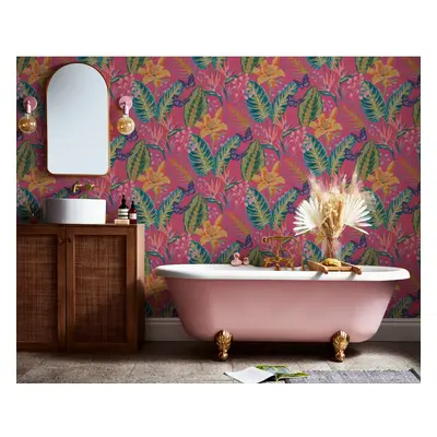 Envy Eden Hot Pink Floral Wallpaper