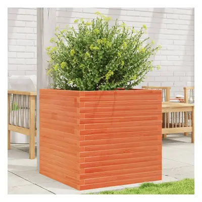 vidaXL Garden Planter Wax Brown 70x70x68.5 cm Solid Wood Pine