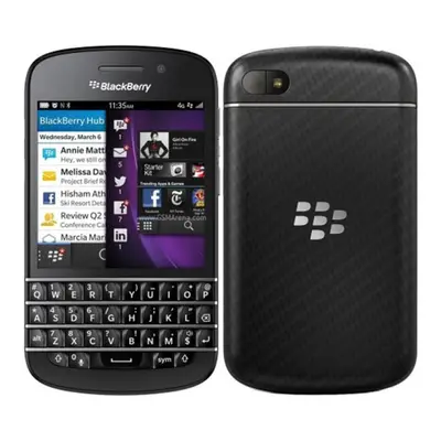 (Q10-2 simple set, Black) Refurbished Blackberry Q10 4G 2GB RAM 16GB ROM 8MP Mobile Phone