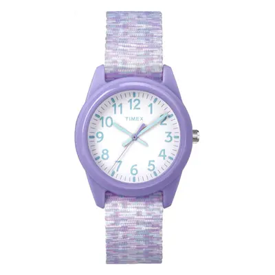 Timex Girls TW7C12200 Time Machines Purple/White Sport Elastic Fabric Strap Watch