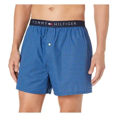 Tommy Hilfiger mens Woven Boxer underwear Indigo Blue Large US