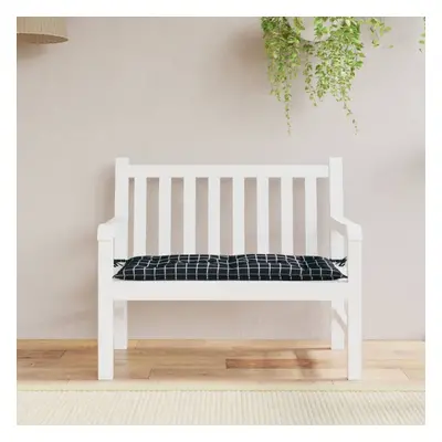 vidaXL Garden Bench Cushion Black Check Pattern 39.4""x19.7""x2.8"" Ox