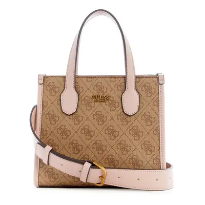 GUESS Silvana Mini Tote Latte Logo/Rosewood