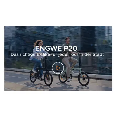 (Black) ENGWE P20 250W MOTOR 25KM/H 36V/9.6AH INCH Torque Sensor Folding ELECTRIC BIKE