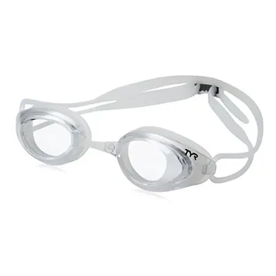 Unisex Adult Blackhawk Racing Low Profile Swimming Goggles - Clear/Clear/Clear, Medium