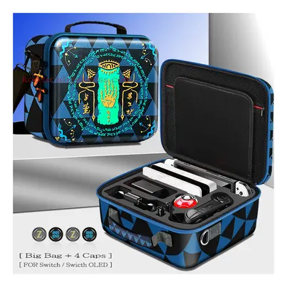 (Big Bag 2) Nintend SwitchOLED Deluxe Game Pattern Carrying Case Hard Cover Shell Storage Should