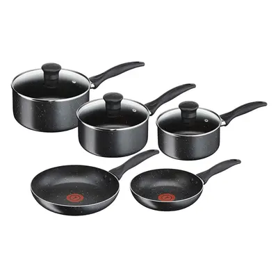 Tefal B190S544 Origins Piece Stone Pots and Pans set, Black, & 24CM Frying Pans, & & 20CM Saucep