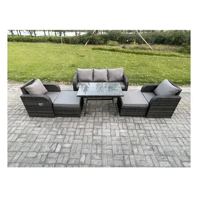 Fimous Garden Furniture Sets Seater Rattan Furniture Manual Wicker Patio Sofa Patio Conversation