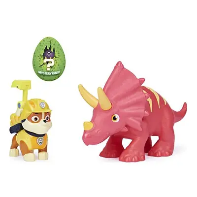 PAW Patrol Dino Rescue Rubble and Dinosaur Action Figure Set, for Kids Aged and Up