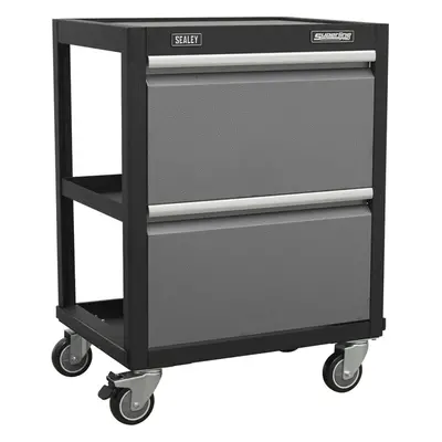 Mobile 3-Tier Workshop Trolley - x x 866mm - Four Swivel Castors