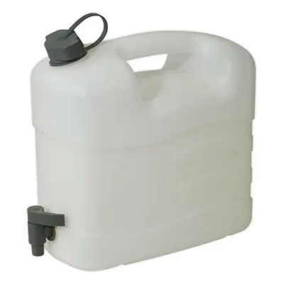 10L Polyethylene Fluid Container - Screw Cap & Tap - Food Grade Plastic