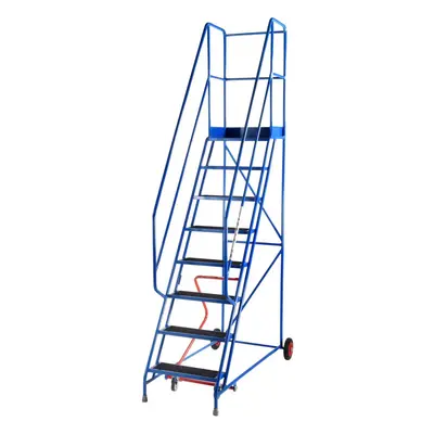 8 Tread Mobile Warehouse Stairs Anti Slip Steps 3m Portable Safety Ladder