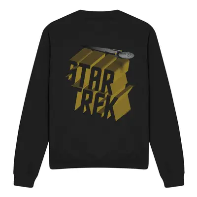 (XL, Black) Star Trek Unisex Adult 3D Logo Sweatshirt