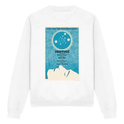 (S, White) Star Trek Unisex Adult The Next Generation Season Episode Sweatshirt