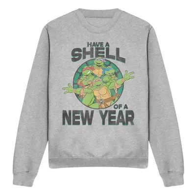 (XXL, Sport Heather) Teenage Mutant Ninja Turtles Unisex Adult Shell Of A New Year Sweatshirt