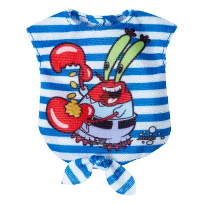 Barbie SpongeBob Mr. Crabs Blue and White Stripped Top Fashion