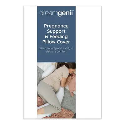 Pregnancy Support and Feeding Pillow Spare Cover - White Cotton Jersey