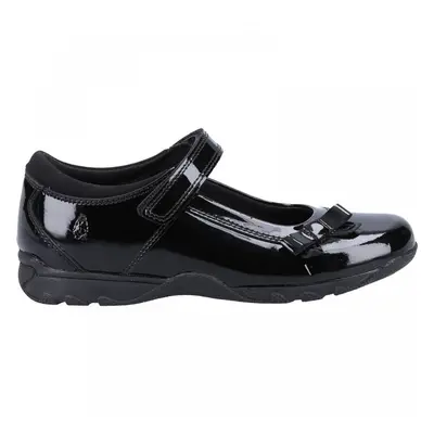 (13.5 (Children's), Black) CARRIE SCHOOL SHOE JNR Black Girls Rip-Tape School Shoes