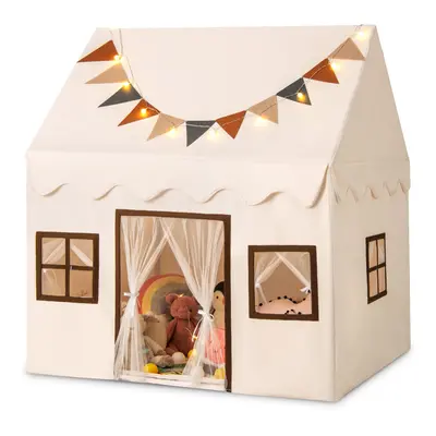 Kids Play Tent Toddler Playhouse Tent With Padded Non-slip Mat-Beige