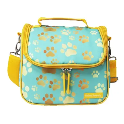 Kindness Footprint Lunch Bag Insulated Lunch Box Detachable Adjustable Strap Paws Yellow