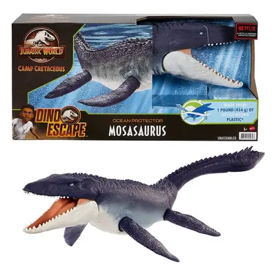 Jurassic World Ocean Protector Mosasaurus Dinosaur Action Figure Sculpted with Movable Joints Ma