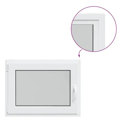 vidaXL Basement Window RISOR 80x70 cm Tilt&Turn DIN Left White egress window