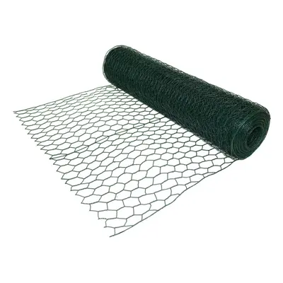 (0.6x50M) PVC Coated Galvanized Wire Mesh Fencing Roll Hot Dipped Chicken Wire with 50mm Hexagon