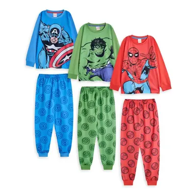 (4-5 Years, Multicoloured) Marvel Avengers Boys Spiderman, Hulk, Captain America Long-Sleeved Lo