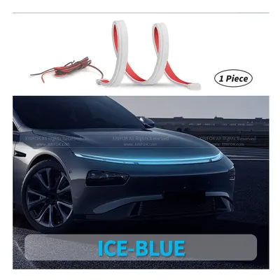 (180cm (71 inch), Crystal Blue) LED Car Hood Lights Strip Universal Auto Decorative Atmosphere L